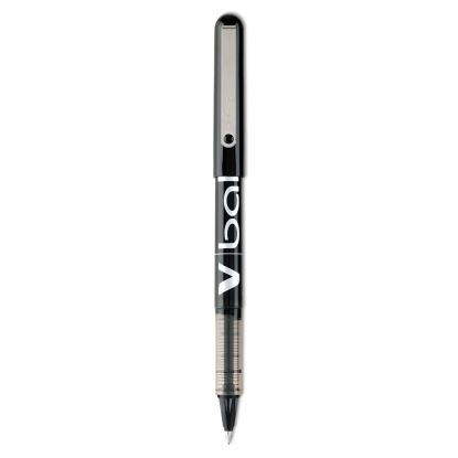 VBall Liquid Ink Roller Ball Pen, Stick, Extra-Fine 0.5 mm, Black Ink, Black Barrel, Dozen1