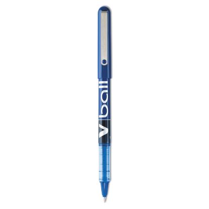VBall Liquid Ink Roller Ball Pen, Stick, Extra-Fine 0.5 mm, Blue Ink, Blue Barrel, Dozen1