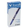 VBall Liquid Ink Roller Ball Pen, Stick, Extra-Fine 0.5 mm, Blue Ink, Blue Barrel, Dozen2