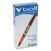 VBall Liquid Ink Roller Ball Pen, Stick, Extra-Fine 0.5 mm, Red Ink, Red Barrel, Dozen2