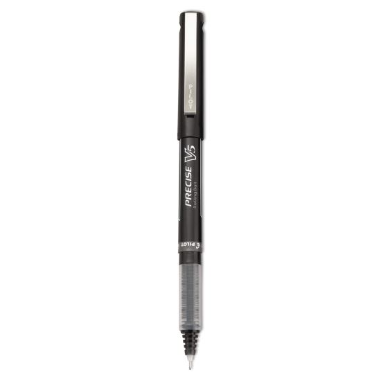 Precise V5 Roller Ball Pen, Stick, Extra-Fine 0.5 mm, Black Ink, Black Barrel, Dozen1