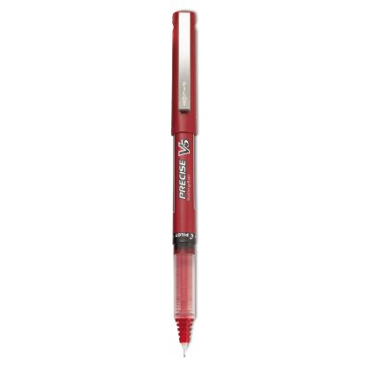 Precise V5 Roller Ball Pen, Stick, Extra-Fine 0.5 mm, Red Ink, Red Barrel, Dozen1