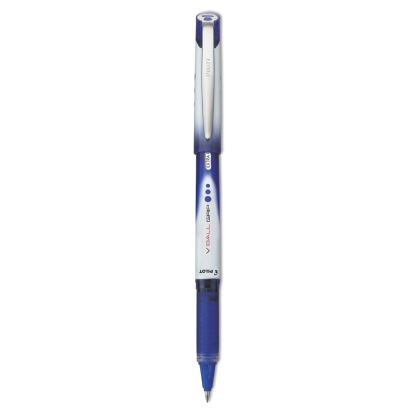 VBall Grip Liquid Ink Roller Ball Pen, Stick, Extra-Fine 0.5 mm, Blue Ink, Blue/White Barrel, Dozen1
