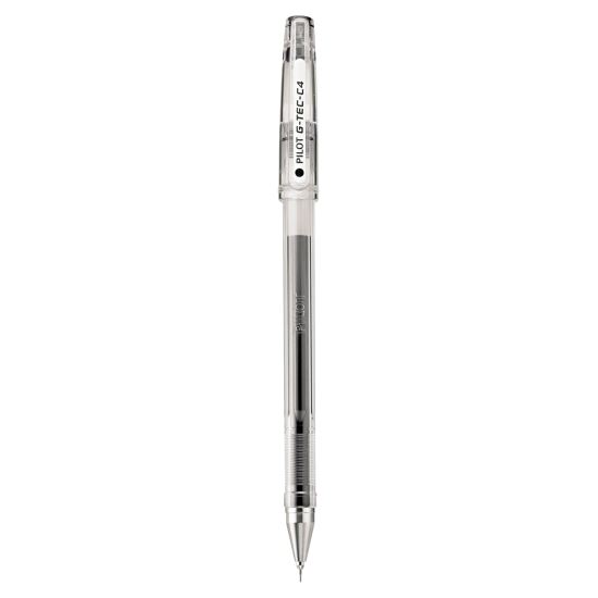 G-TEC-C Ultra Gel Pen, Stick, Extra-Fine 0.4 mm, Black Ink, Clear Barrel, Dozen1