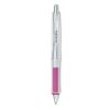 Dr. Grip Center of Gravity Ballpoint Pen, Retractable, Medium 1 mm, Black Ink, Silver/Pink Grip Barrel1