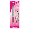 Dr. Grip Center of Gravity Breast Cancer Awareness Ballpoint Pen, Retractable, Medium 1mm, Black Ink, Silver/Pink Barrel2