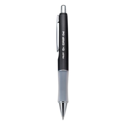 Dr. Grip Limited Gel Pen, Retractable, Fine 0.7 mm, Black Ink, Charcoal Gray Barrel1