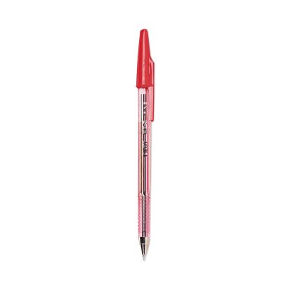 Better Ballpoint Pen, Stick, Fine 0.7 mm, Red Ink, Translucent Red Barrel, Dozen1