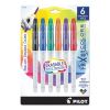 FriXion Colors Erasable Porous Point Pen, Stick, Bold 2.5 mm, Six Assorted Ink Colors, White Barrel, 6/Pack2