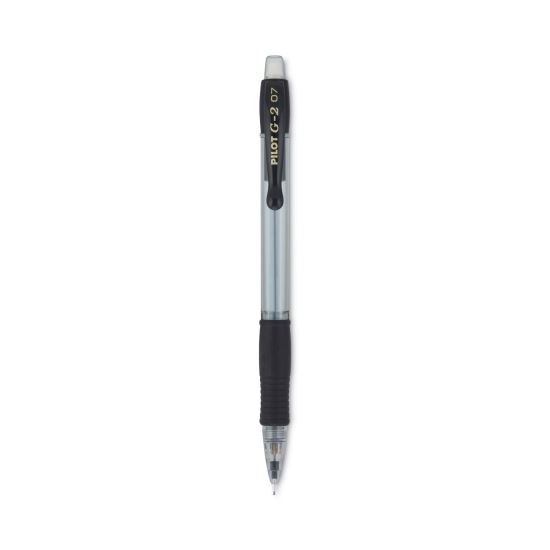 G2 Mechanical Pencil, 0.7 mm, HB (#2.5), Black Lead, Clear/Black Accents Barrel, Dozen1