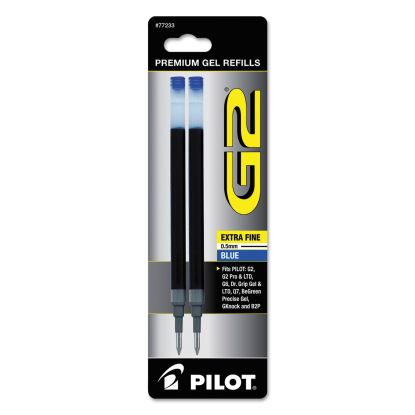 Refill for Pilot B2P, Dr Grip, G2, G6, MR Metropolitan, Precise BeGreen and Q7 Gel Pens, Extra-Fine Tip, Blue Ink, 2/Pack1