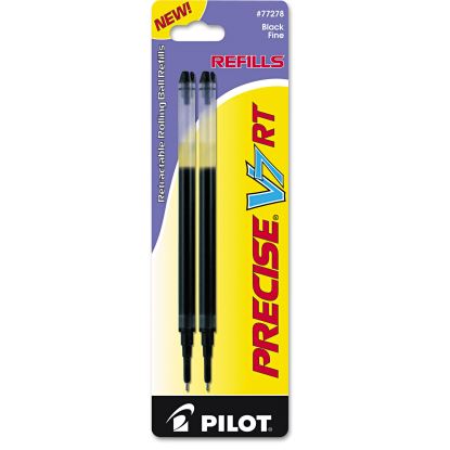 Refill for Pilot Precise V7 RT Rolling Ball, Fine Conical Tip, Black Ink, 2/Pack1