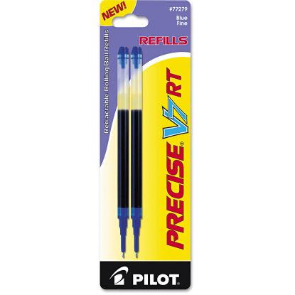 Refill for Pilot Precise V7 RT Rolling Ball, Fine Conical Tip, Blue Ink, 2/Pack1