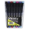 Varsity Fountain Pen, Medium 1 mm, Assorted Ink Colors, Gray Pattern Wrap, 7/Pack2