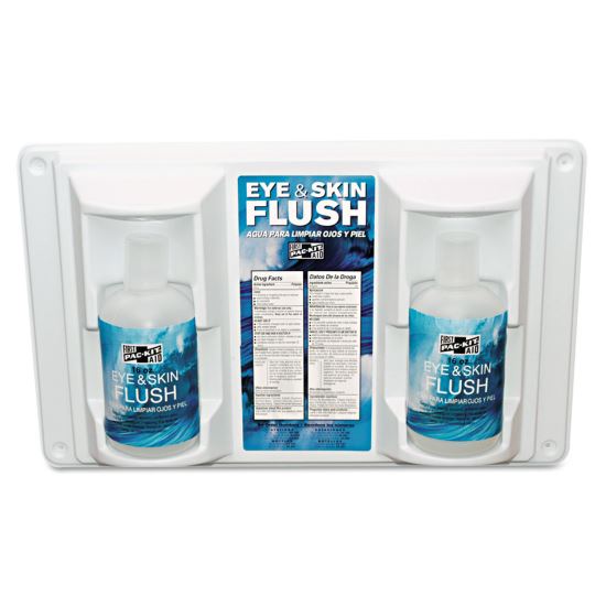 Twin Bottle Eye Flush Station,16 oz Bottles, 2 Bottles/Station1