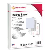 Medical Security Papers, 24 lb Bond Weight, 8.5 x 11, Blue, 500/Ream1