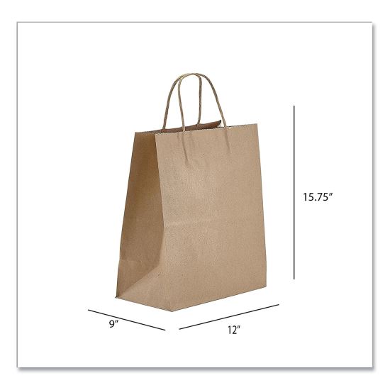 Kraft Paper Bags, Regal, 12 x 9 x 15.75, Natural, 200/Carton1