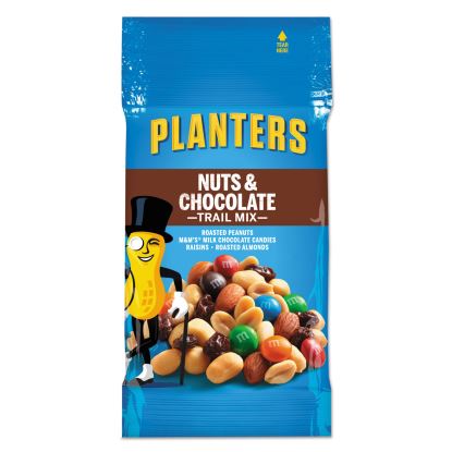 Trail Mix, Nut and Chocolate, 2 oz Bag, 72/Carton1