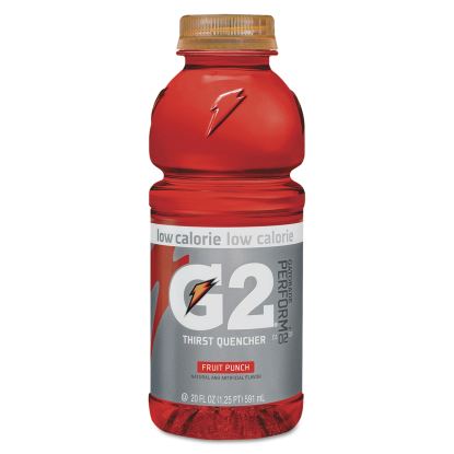 G2 Perform 02 Low-Calorie Thirst Quencher, Fruit Punch, 20 oz Bottle, 24/Carton1