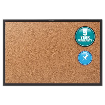 Classic Series Cork Bulletin Board, 24x18, Black Aluminum Frame1