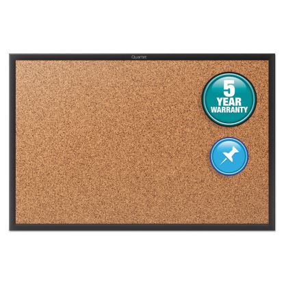 Classic Series Cork Bulletin Board, 36x24, Black Aluminum Frame1