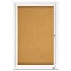 Enclosed Bulletin Board, Natural Cork/Fiberboard, 24 x 36, Silver Aluminum Frame2