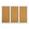 Enclosed Bulletin Board, Natural Cork/Fiberboard, 72 x 48, Silver Aluminum Frame2