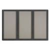 Enclosed Fabric-Cork Board, 72 x 48, Gray Surface, Graphite Aluminum Frame1