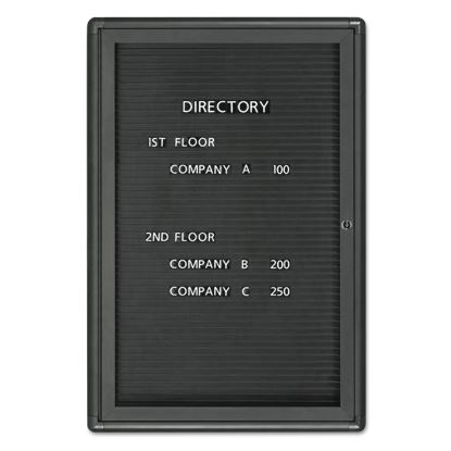 Enclosed Magnetic Directory, 24 x 36, Black Surface, Graphite Aluminum Frame1