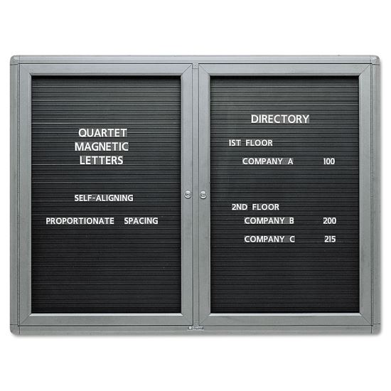 Enclosed Magnetic Directory, 48 x 36, Black Surface, Graphite Aluminum Frame1