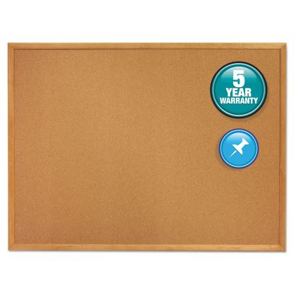 Classic Series Cork Bulletin Board, 24 x 18, Oak Finish Frame1