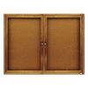 Enclosed Bulletin Board, Natural Cork/Fiberboard, 48 x 36, Oak Frame2