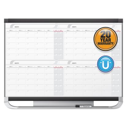 Prestige 2 Magnetic Total Erase 4-Month Calendar, 36 x 24, Graphite Color Frame1