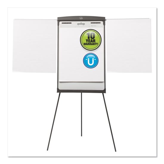 Magnetic Dry Erase Easel, 27 x 35, White Surface, Graphite Frame1