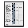 Employee In/Out Board, Porcelain, 11 x 14, Gray, Black Plastic Frame1