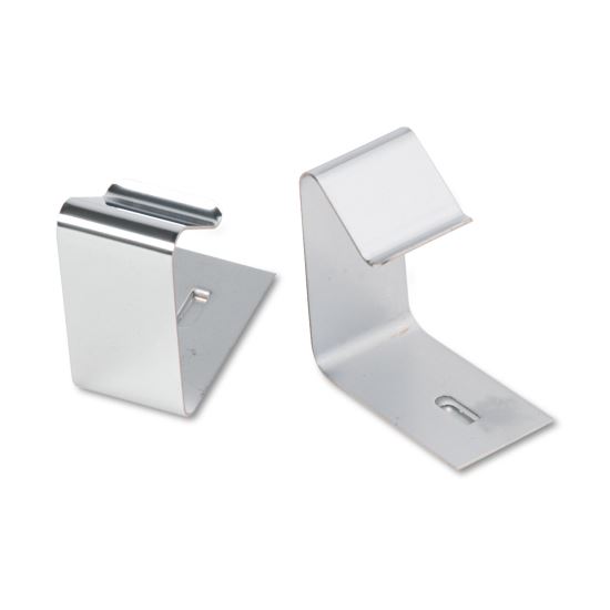 Flexible Metal Cubicle Hangers, For 1.5" to 2.5" Thick Partition Walls, Silver, 2/Set1