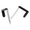 Adjustable Cubicle Hangers, For 1.5" to 3" Thick Partition Walls, Aluminum/Black, 2/Set2