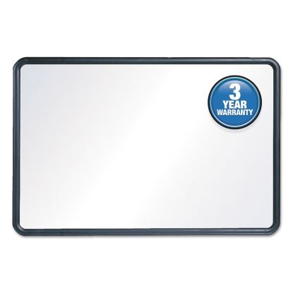 Contour Dry-Erase Board, Melamine, 24 x 18, White Surface, Black Frame1