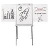 Dry-Erase Steel Easel, Melamine, 29 x 40, White, Aluminum Frame2