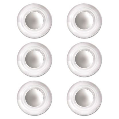 Glass Magnets, Large, 0.45" dia, Clear, 6/Pack1