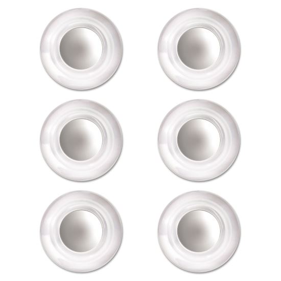 Glass Magnets, Large, Clear, 0.45" Diameter, 6/Pack1