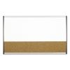 Magnetic Dry-Erase/Cork Board, 18 x 30, White Surface, Silver Aluminum Frame1
