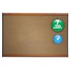 Prestige Bulletin Board, Brown Graphite-Blend Surface, 72 x 48, Cherry Frame1