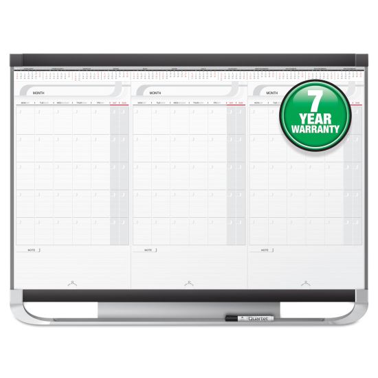 Prestige 2 Total Erase 3-Month Calendar Board, 36 x 24, White, Graphite Frame1