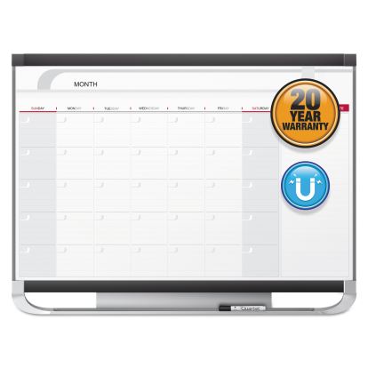 Prestige 2 Magnetic Total Erase Monthly Calendar, 36 x 24, Graphite Color Frame1