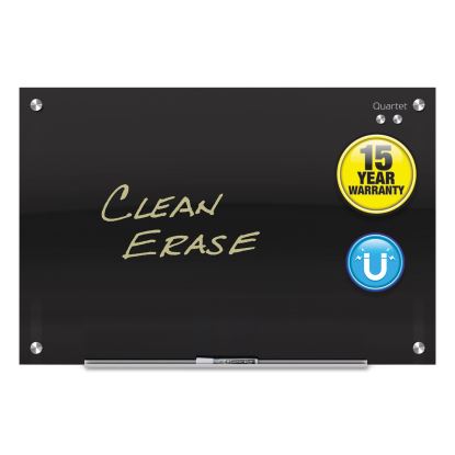 Infinity Magnetic Glass Marker Board, 36 x 24, Black1