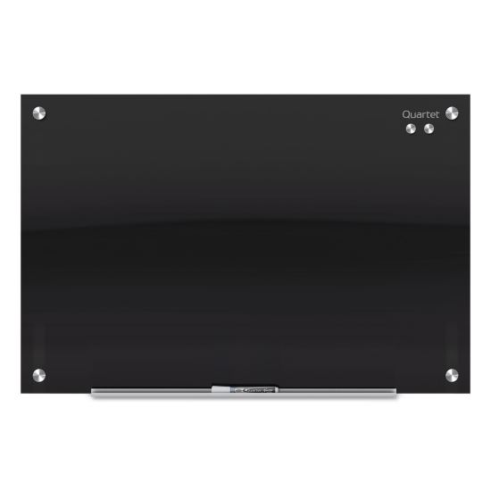 Infinity Black Glass Magnetic Marker Board, 48 x 361