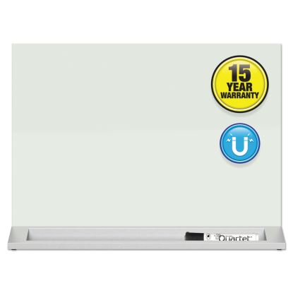 Desktop Magnetic Glass Dry-Erase Panel, 23" x 17", White1