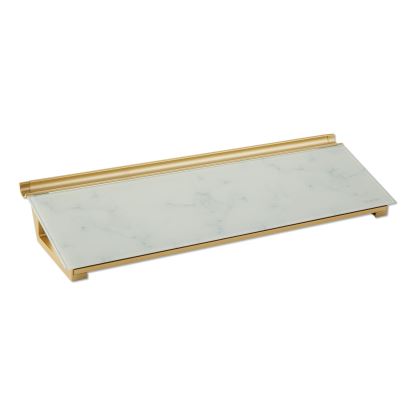 Glass Dry Erase Desktop Computer Pad, 18 x 6, Marble1