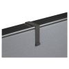 Cubicle Partition Hangers, For 1.5" to 2.5" Thick Partition Walls, Black, 2/Set2